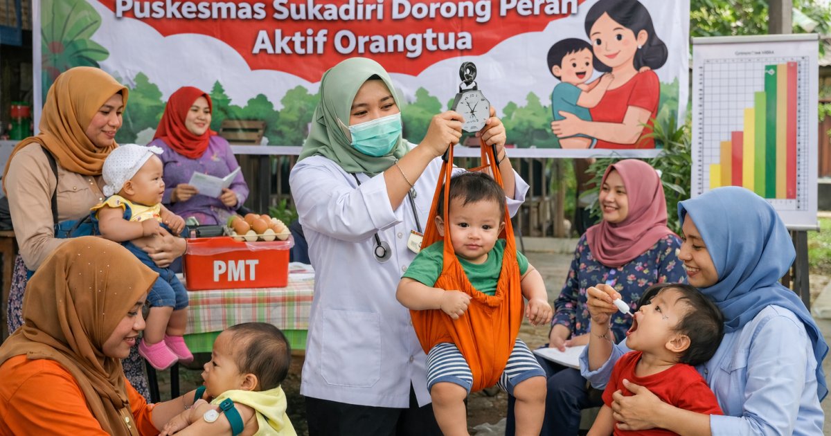 Sukseskan Gerebek Posyandu, Puskesmas Sukadiri Dorong Peran Aktif Orangtua