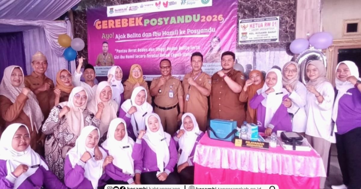 Cegah Stunting Sejak Dini, Camat Kosambi Pantau Gerebek Posyandu