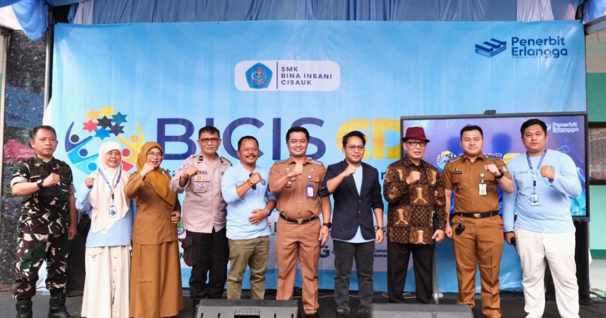 kegiatan Bicis Edu Fair 2026 di SMK Bina Insani Cisauk.