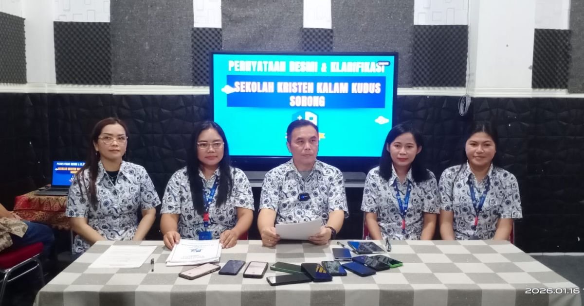 Foto: Pihak Yayasan Kalam Kudus Indonesia Cabang Sorong saat memberikan klasifikasi terkait permasalahan MKA.