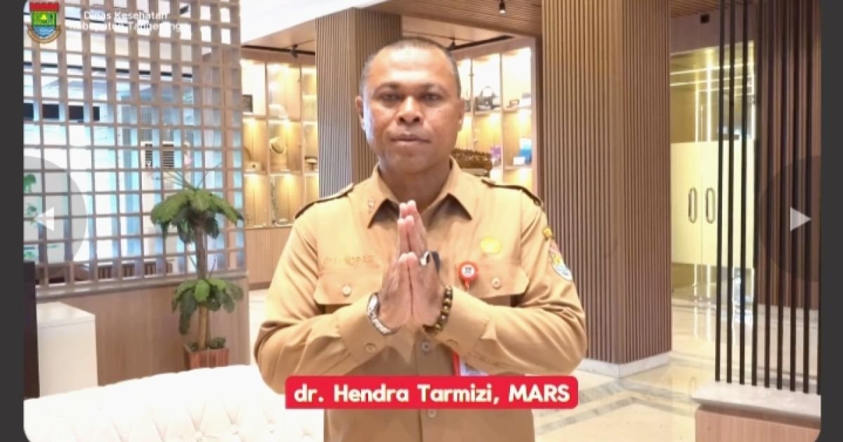 Kepala Dinas Kesehatan Kabupaten Tangerang, Dr. Hendra Tarmizi Mars, menyampaikan peringatan Hari Gizi Nasional 2026.
