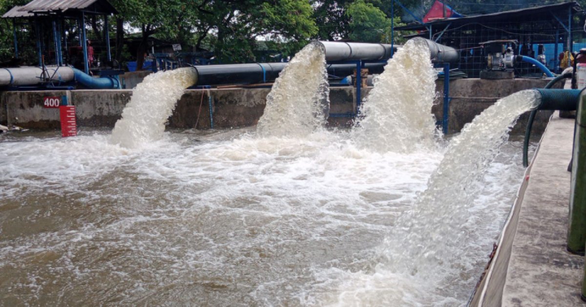 Rumah pompa air di Kali Cirarab, Kecamatan Periuk, Kota Tangerang. (DPUPR Kota Tangerang/Novan Nanda Ajita)