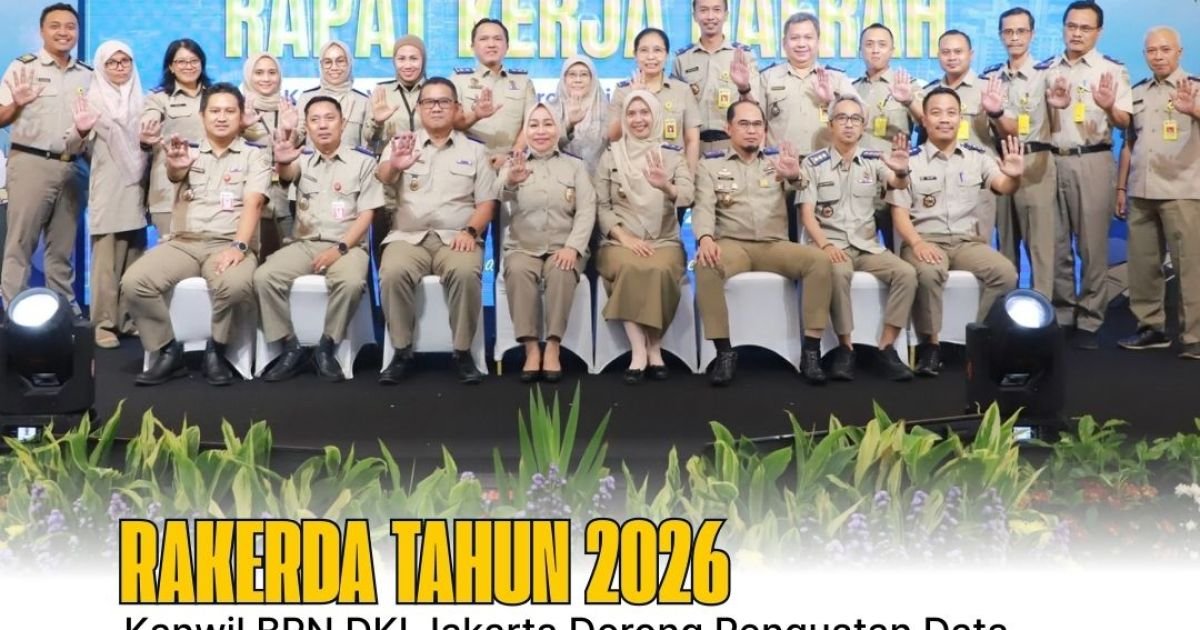 Suasana Rakerda BPN Provinsi DKI Jakarta Tahun 2026 di Gedung Nyi Ageng Serang, Jakarta Selatan.