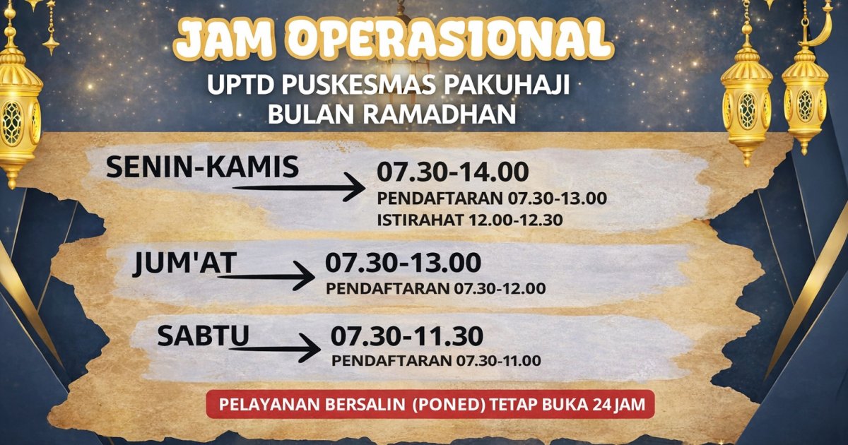 Jadwal Baru Layanan Puskesmas Pakuhaji Selama Ramadan, PONED Tetap 24 Jam