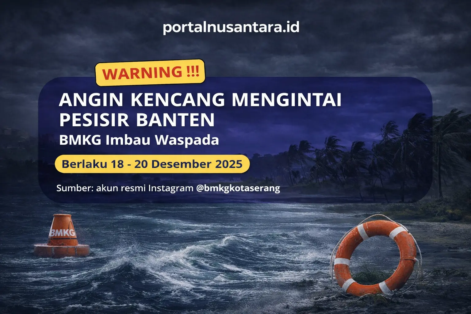 Waspada! BMKG Imbau Potensi Angin Kencang di Tangerang dan Dua Daerah Lainnya