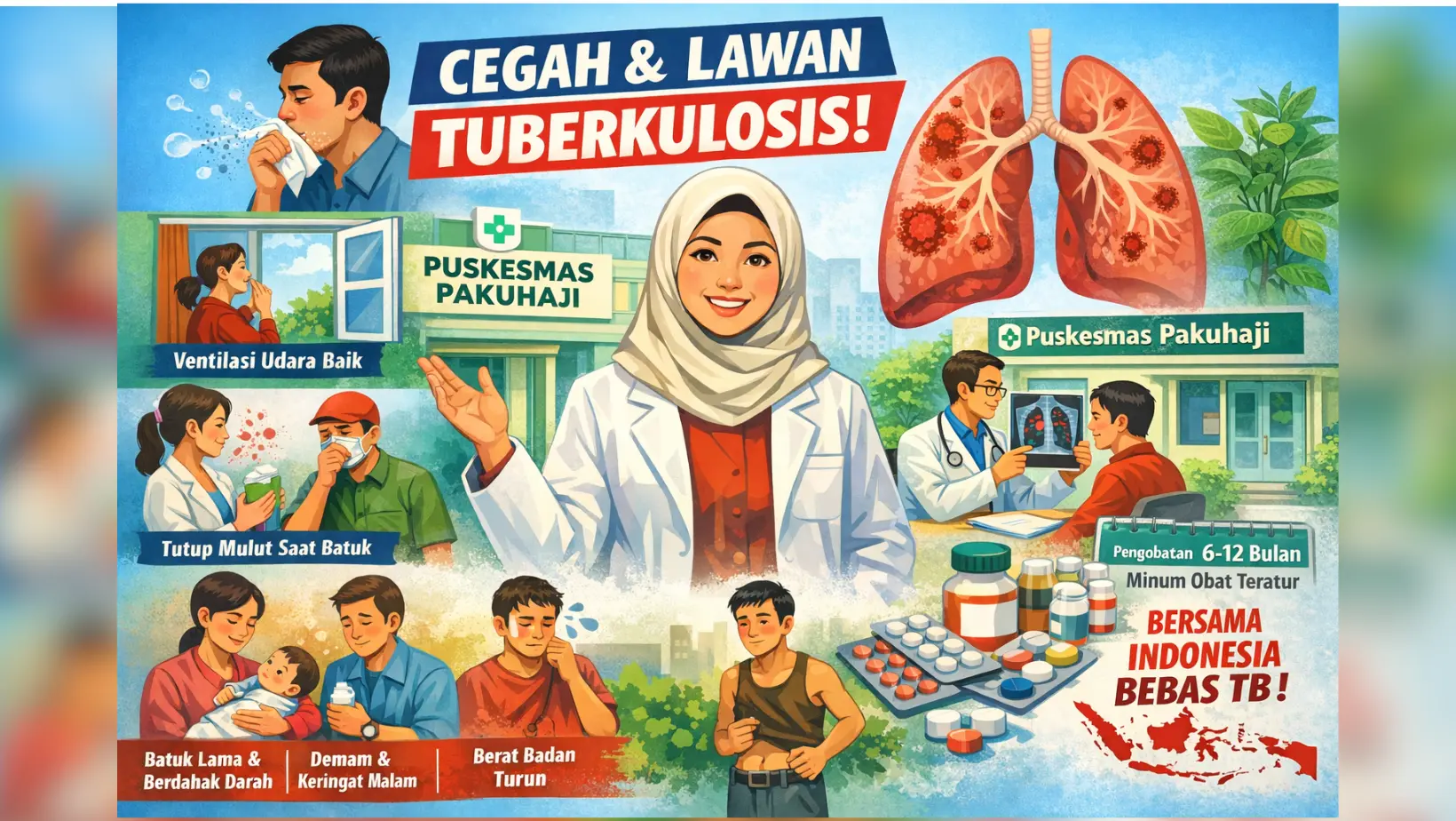 Ayo Cegah Tuberkulosis Sejak Dini, Puskesmas Pakuhaji Ajak Warga Waspada dan Disiplin Berobat